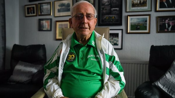 Former Republic of Ireland squad kit manager Charlie O'Leary after watching the broadcast of Jack Charlton’s funeral service, in West Road Crematorium, at his home in Dublin. The former Republic of Ireland manager Jack Charlton lead the Republic of Irelan
