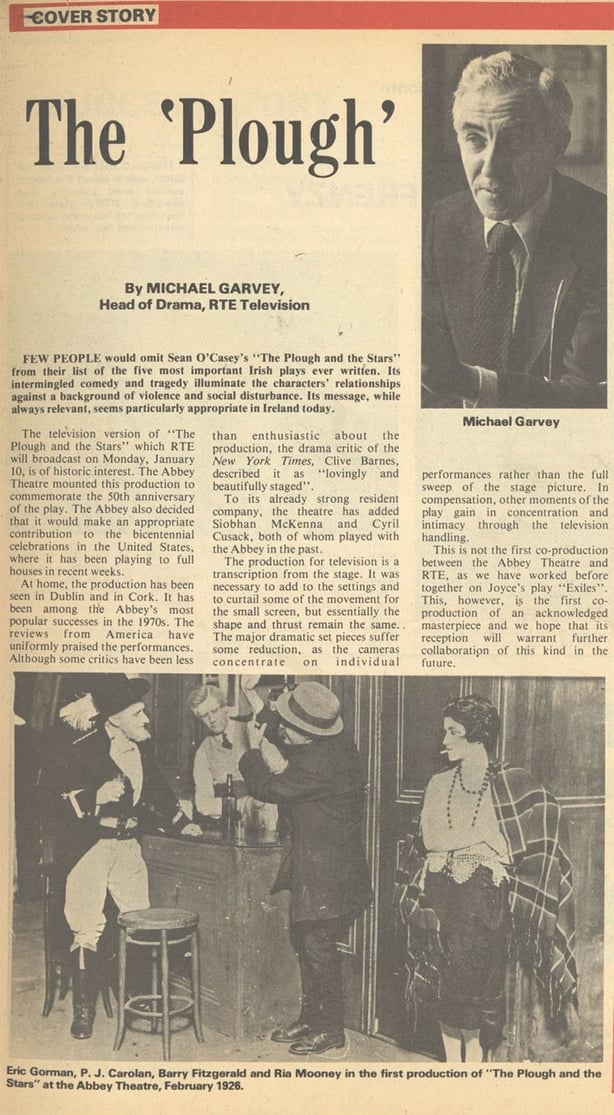 RTÉ Guide, 7 January 1977, p.2 - The Plough and the Stars