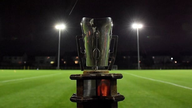 29 January 2020; A view of the trophy prior to the Sigerson Cup Final match between DCU Dóchas Éireann and IT Carlow at Dublin City University Sportsgrounds in Glasnevin, Dublin. Photo by Seb Daly/Sportsfile