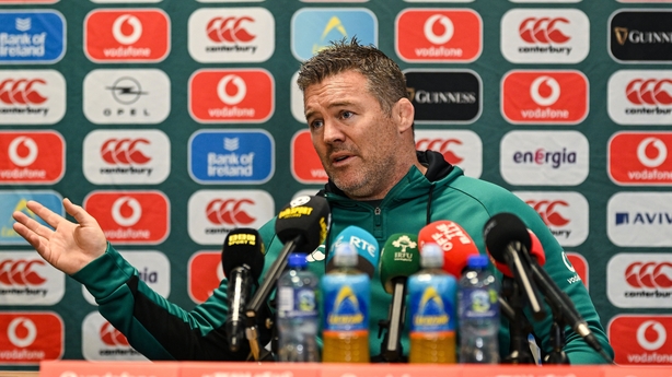 10 February 2026; National scrum coach John Fogarty during an Ireland Rugby media conference at the IRFU High Performance Centre in Dublin. Photo by Brendan Moran/Sportsfile
