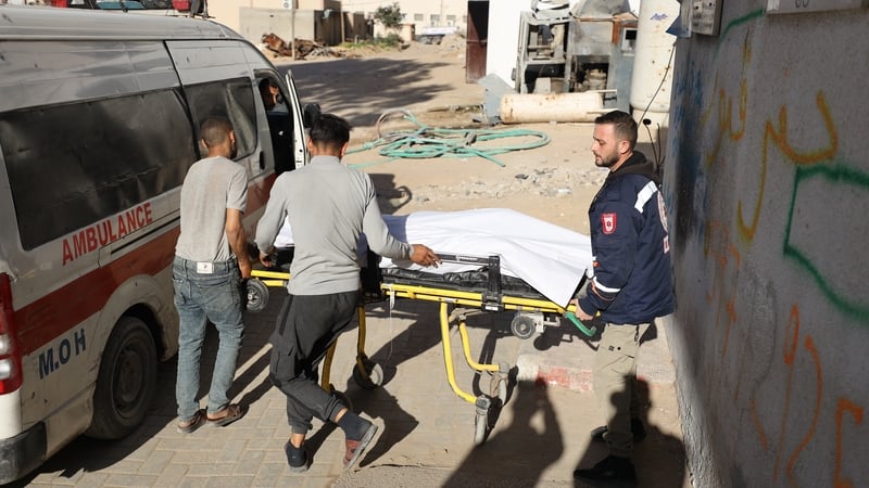 GAZA CITY, GAZA - FEBRUARY 10: Bodies of Palestinians are brought to Al-Shifa Hospital following an Israeli attack on Jabalia despite the ceasefire agreement in Gaza City, Gaza on February 10, 2026. (Photo by Khames Alrefi/Anadolu via Getty Images)
