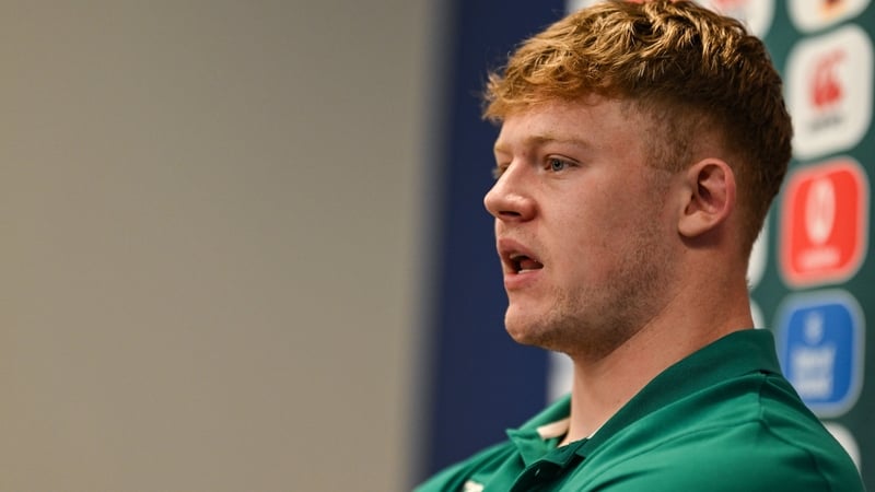 10 February 2026; Bryn Ward during an Ireland Rugby media conference at the IRFU High Performance Centre in Dublin. Photo by Brendan Moran/Sportsfile