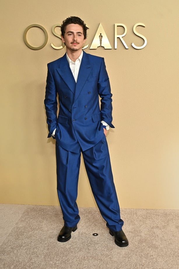 Timothée Chalamet at the 98th Oscars Nominees Luncheon held at The Beverly Hilton on February 10, 2026 in Los Angeles, California. (Photo by Michael Buckner/Variety via Getty Images)