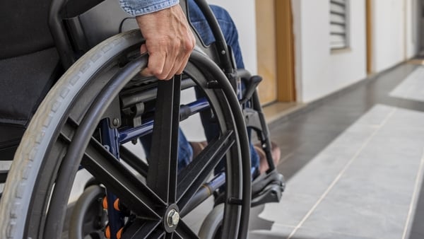 stock image of a wheelchair user
