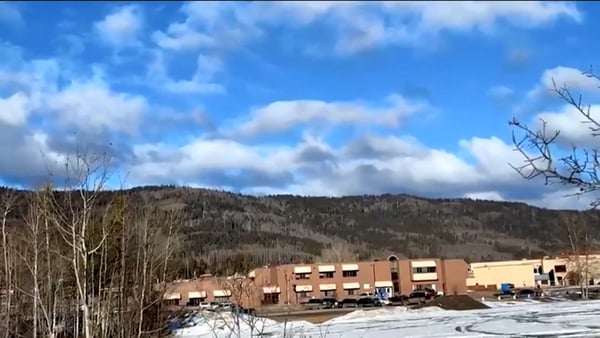 Local journalist Trent Ernst shows scene outside Canadian school after deadly shooting