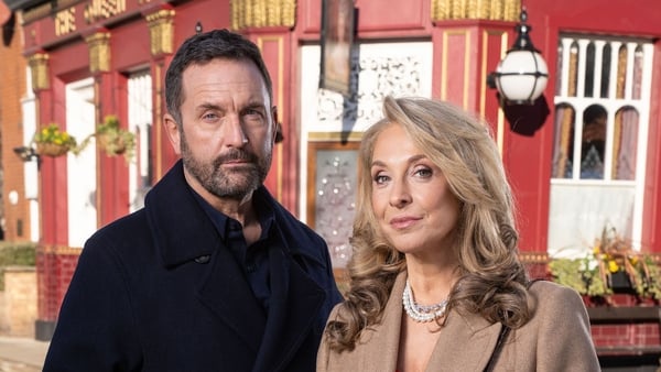 Jake Moon and Chrissie Watts in Albert Square