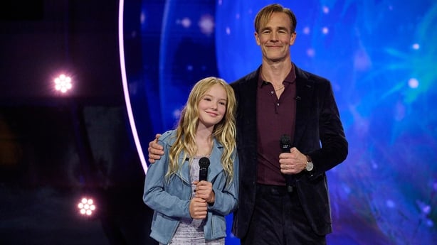 James VanDerBeek with his daughter Olivia in the Thicker Than Water episode of the television series We Are Family