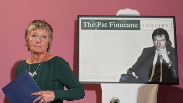 Geraldine Finucane at a press conference