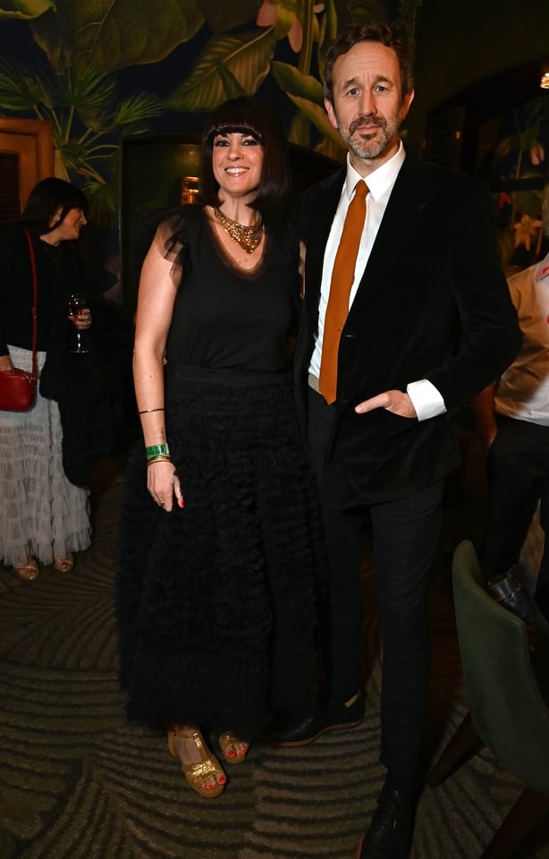 Dawn O'Porter and Chris O'Dowd attend the Choose Love 10th Birthday Gala champagne reception