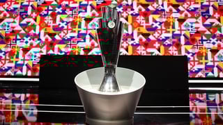 The UEFA Nations League trophy is seen prior to the UEFA Nations League 2026/28 League Phase Draw at Brussels Expo on February 12, 2026 in Brussels, Belgium. (Photo by Harry Murphy - UEFA/UEFA via Getty Images)