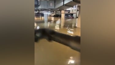 Flooding in underground carpark in apartment complex in Clongriffen