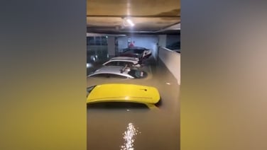 Cars submerged in underground car park in north Dublin