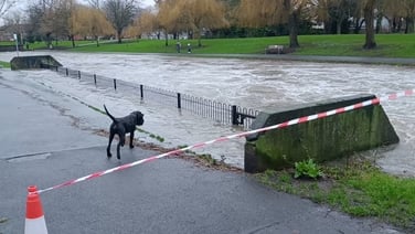 Very high levels at Tolka River in Drumcondra
