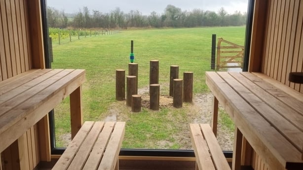 View from the Goat House Sauna that Dale built with his father