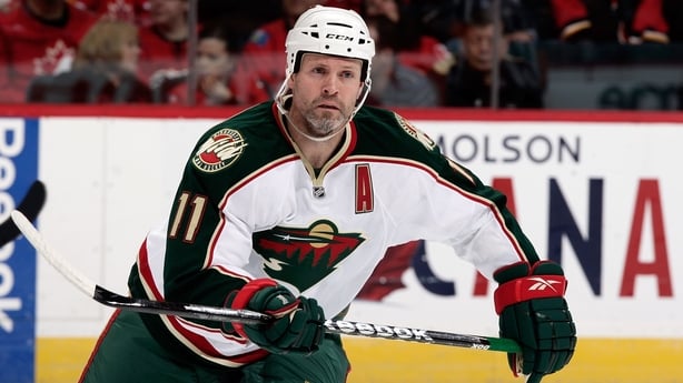 CALGARY, AB - MARCH 3: Owen Nolan #11 of the Minnesota Wild skates against the Calgary Flames on March 3, 2010 at Pengrowth Saddledome in Calgary, Alberta, Canada. The Wild won 4-0. (Photo by Gerry Thomas/NHLI via Getty Images) 