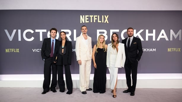 Cruz Beckham, Jackie Apostel, Romeo Beckham, Harper Beckham, Victoria Beckham and David Beckham