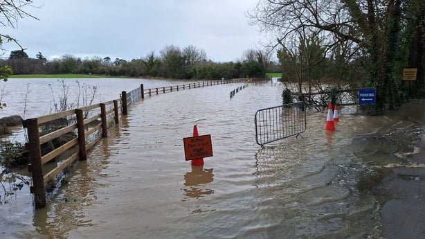 Over flow car park area Newbridge Demesne at Cobbes Lane