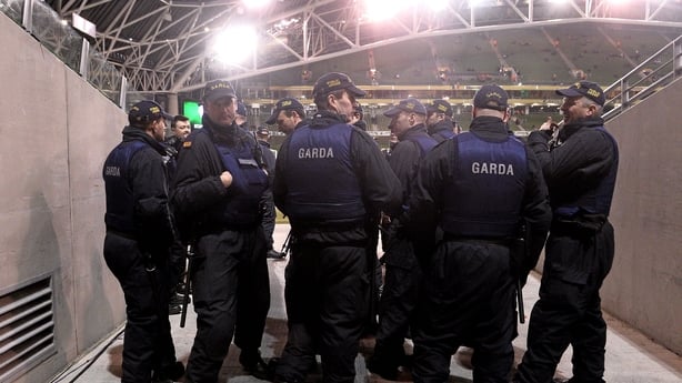 16 November 2015; A general view of Gardai ahead of the game. UEFA EURO 2016 Championship Qualifier, Play-off, 2nd Leg, Republic of Ireland v Bosnia and Herzegovina. Aviva Stadium, Lansdowne Road, Dublin. Picture credit: David Maher / SPORTSFILE
