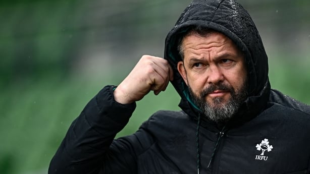 13 February 2026; Head coach Andy Farrell during an Ireland Rugby captain's run at the Aviva Stadium in Dublin. Photo by Seb Daly/Sportsfile