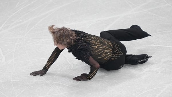 Ilia Malinin in action during the men's figure skating final