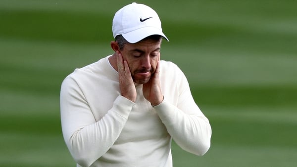 PEBBLE BEACH, CALIFORNIA - FEBRUARY 13: Rory McIlroy of Northern Ireland prepares to play his shot on the 15th hole during the second round of the AT&T Pebble Beach Pro-Am 2026 at Pebble Beach Golf Links on February 13, 2026 in Pebble Beach, California. (