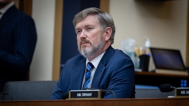 WASHINGTON, DC - FEBRUARY 11: Congressman Thomas Massie (R-KY) questions Attorney General Pam Bondi about the Epstein Files during a hearing before the House Committee on the Judiciary, at the Rayburn House Office Building in Washington, DC on February 11, 2026. (Photo by Nathan Posner/Anadolu via G