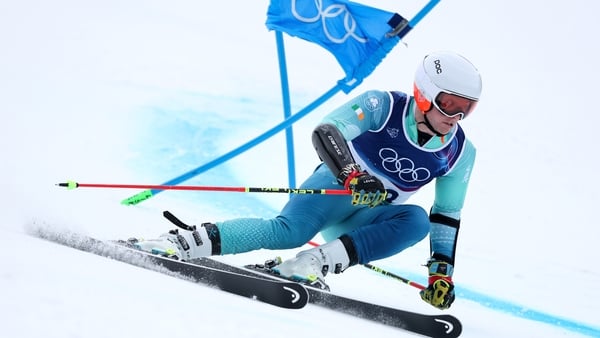 BORMIO, ITALY - FEBRUARY 14: Cormac Comerford of Team Ireland competes during the Men's Giant Slalom on day eight of the Milano Cortina 2026 Winter Olympics at Stelvio Alpine Skiing Centre on February 14, 2026 in Bormio, Italy. (Photo by Dustin Satloff/Ge