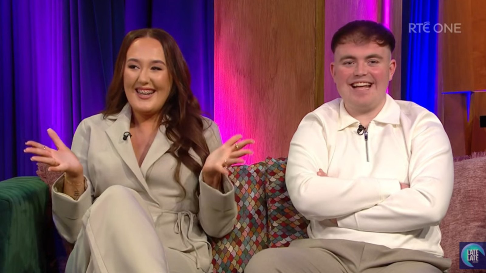 First Dates couple share baby news on Late Late Show