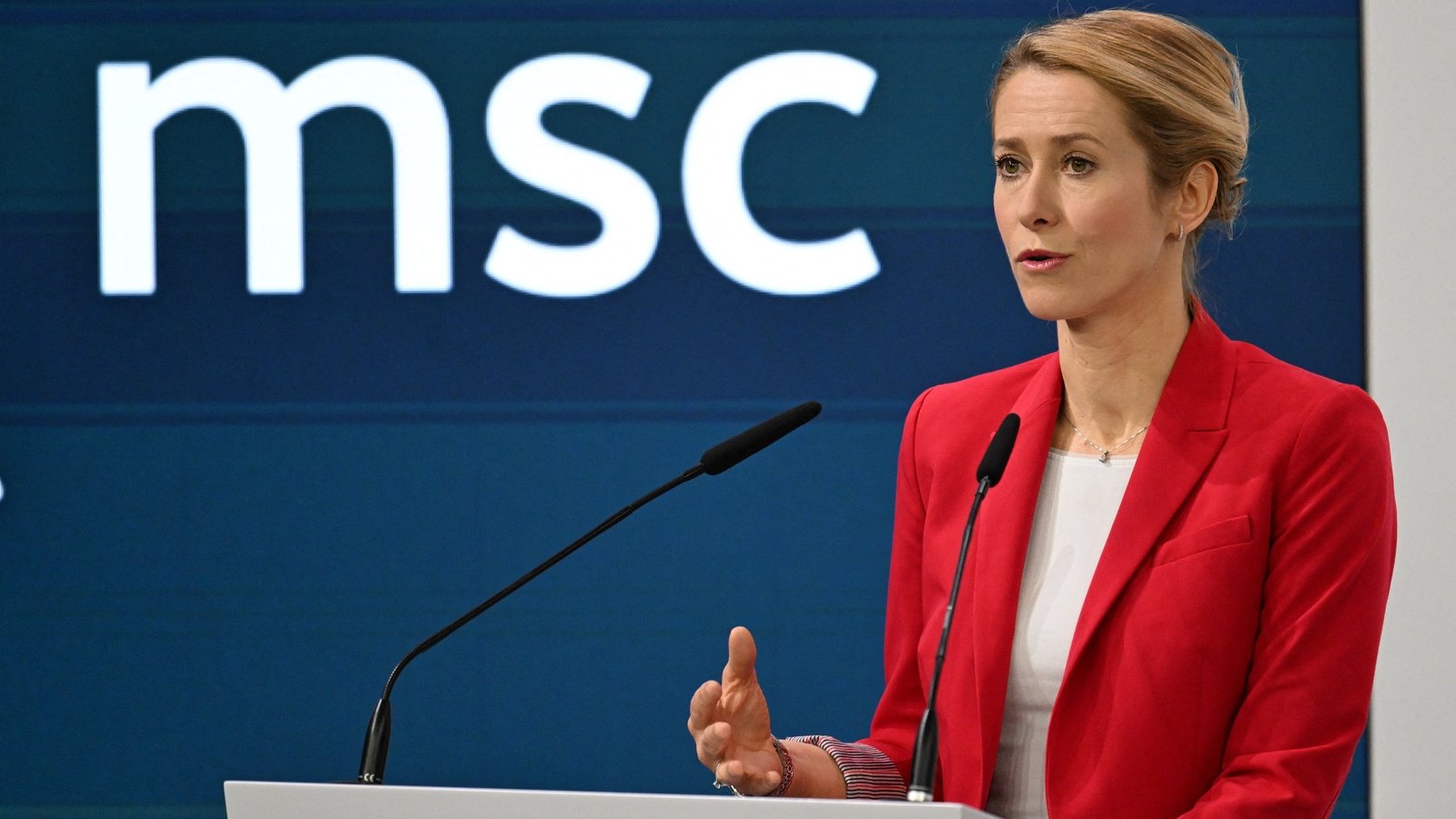 EU foreign policy chief Kaja Kallas has pushed back against Europe "bashing" by the United States, as she said Russia must be forced to make concessions in talks to end the Ukraine war.