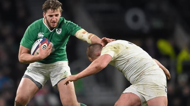 27 February 2016; Stuart McCloskey, Ireland, is tackled by Dylan Hartley, England. RBS Six Nations Rugby Championship, England v Ireland. Twickenham Stadium, Twickenham, London, England. Picture credit: Stephen McCarthy / SPORTSFILE