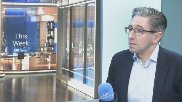 Simon Harris speaking in a RTÉ Radio Studio