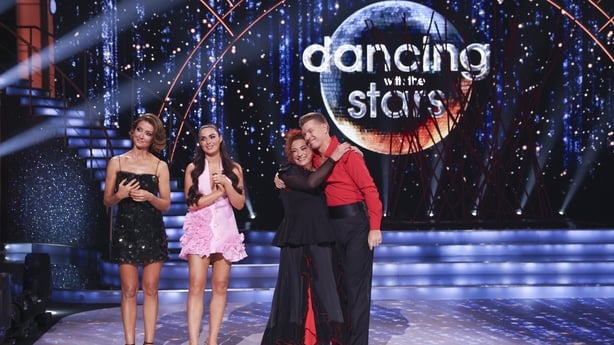 Eurovision winner Niamh Kavanagh with pro dancer Stephen Vincent after their DWTS elimination Photo: Kyran O'Brien