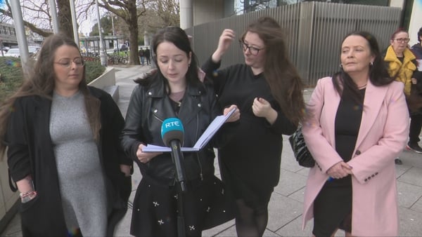 The Berry sisters deliver a statement outside of court after the jailing of Christopher Fitzsimons