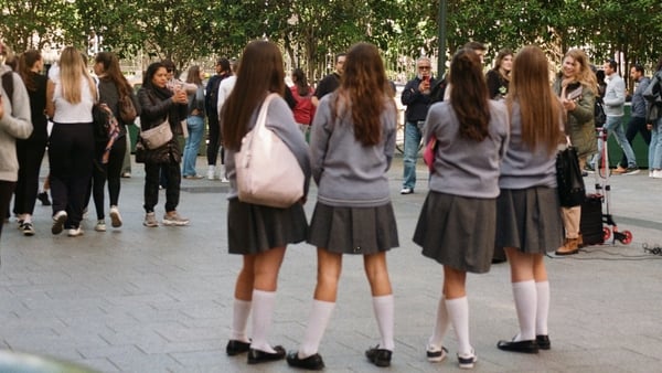teenage secondary school students at Grafton Street