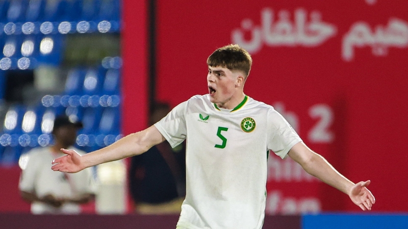 18 November 2025; Vinnie Leonard of Republic of Ireland during the 2025 FIFA U-17 World Cup Round of 16 match between Switzerland and Republic of Ireland at Aspire Zone in Doha, Qatar. Photo by Nikola Krstic/Sportsfile