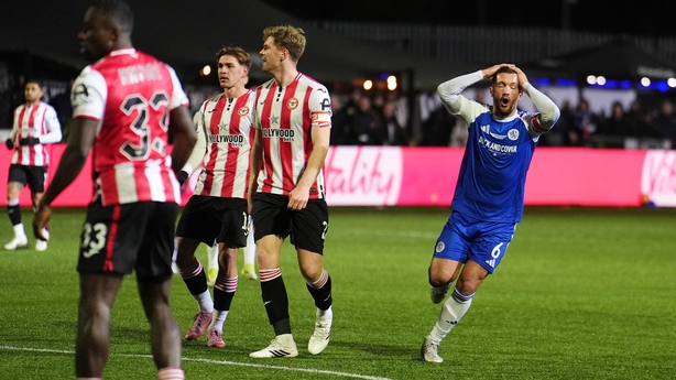 Macclesfield's Paul Dawson reacts after a shot during the Emirates FA Cup fourth round match at the Leasing.com Stadium, Macclesfield