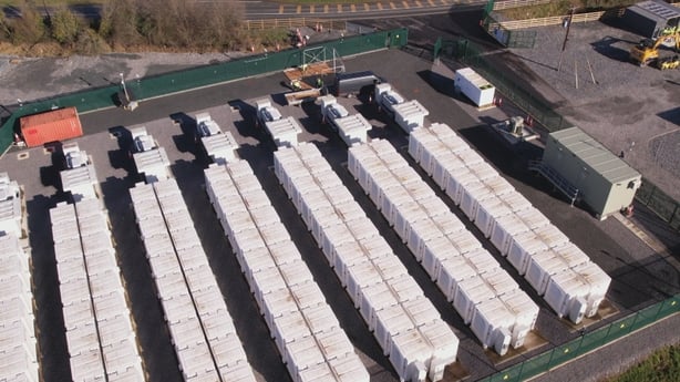 a large battery storage bank