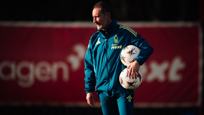NOTTINGHAM, ENGLAND - FEBRUARY 16: (EDITOR'S NOTE: Image processed using a digital filter) Vitor Pereira manager of Nottingham Forest enjoys his first day at The Nigel Doughty Academy on February 16, 2026 in Nottingham, England. (Photo by Ritchie Sumpter/