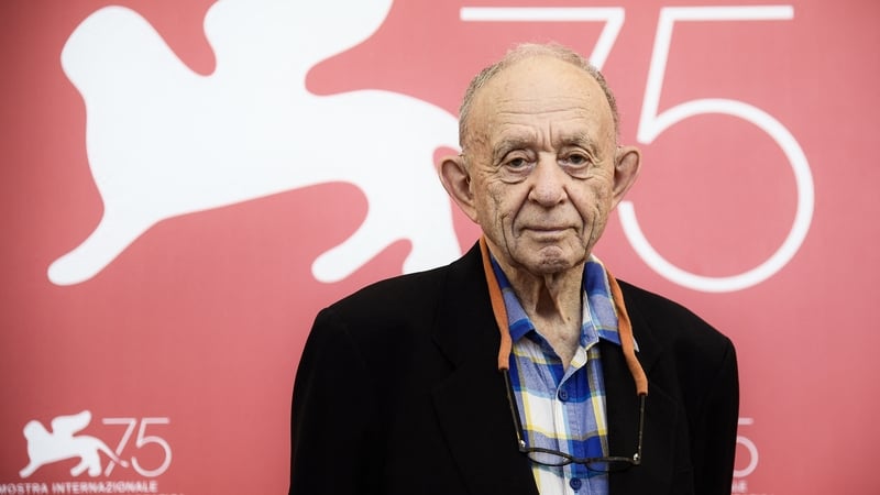 Frederick Wiseman attends a photocall for his film Monrovia, Indiana presented out of competition on 4 September, 2018 during the 75th Venice Film Festival at Venice Lido