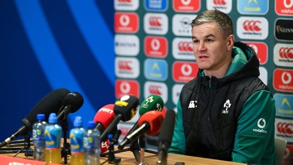 17 February 2026; Assistant coach Jonathan Sexton during an Ireland Rugby media conference session at the IRFU High Performance Centre in Dublin. Photo by Brendan Moran/Sportsfile