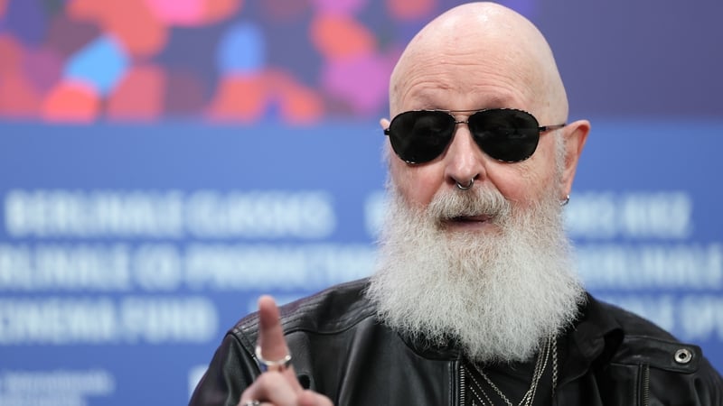 Rob Halford at the Ballad of Judas Priest press conference during the 76th Berlinale International Film Festival at the Grand Hyatt Hotel on 15 February, 2026 in Berlin