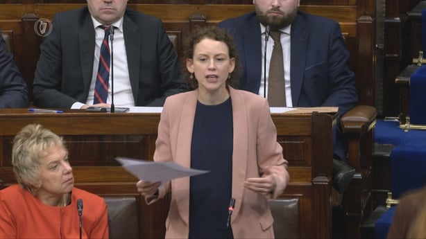 Marie Sherlock speaking in the Dáil