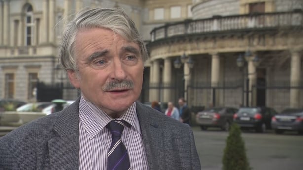 Willie O'Dea outside Leinster House