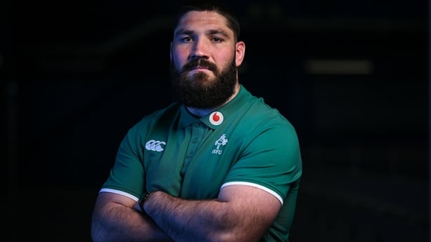 17 February 2026; Tom O'Toole poses for a portrait after an Ireland Rugby media conference at the IRFU High Performance Centre in Dublin. Photo by Brendan Moran/Sportsfile