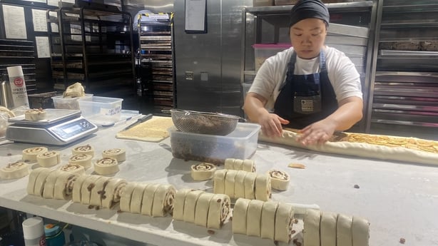 Pastry preperation at bakery Bread 41