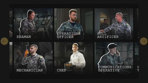 A view of a selection of videos for naval service recruitment