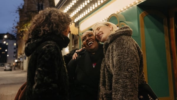 happy group of female friends