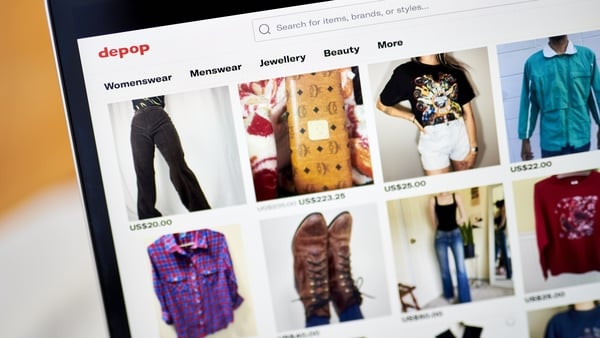 An image of the Depop website