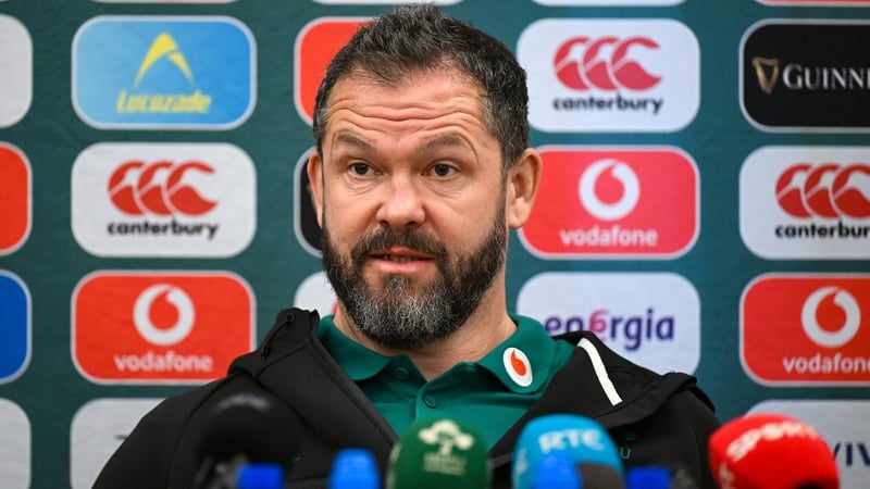 19 February 2026; Head coach Andy Farrell during an Ireland Rugby media conference at the Clayton Hotel at Dublin Airport, Dublin. Photo by Brendan Moran/Sportsfile