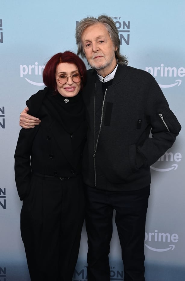 Sharon Osbourne and Paul McCartney attend the UK Special Screening of Prime Video's Paul McCartney - Man on the Run at the Ham Yard Hotel in London
